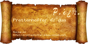 Prettenhoffer Édua névjegykártya